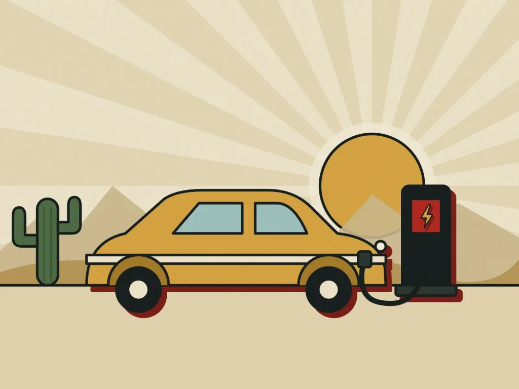 Illustration: EV Chargers electrical work by Light The Way Electrical in Tucson